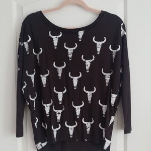 Skull patterned shirt